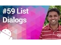 Android Tutorial 59 - ListDialog in Action