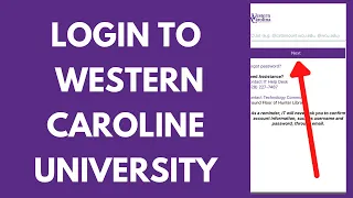 How to Login to WCU Portal 2023