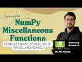 4 10 NumPy Miscellaneous Functions NumPy in Hindi
