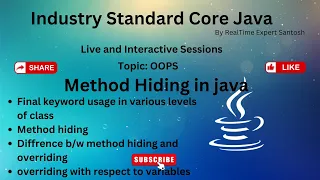 Method Hiding in java Java Tutorial Java for beginners 2024 Full Stack Java Online Java Training