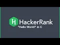 Print Hello World in C in HackerRank