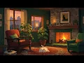 rainy day fireplace lofi ☕🔥 | warm ambience \u0026 relaxing beats