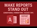 How to Use Conditional Formatting in Microsoft Access Reports