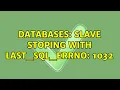 Databases Slave stoping with Last - SQL