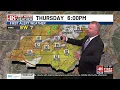 Potential for strong storms later Thursday afternoon and overnight