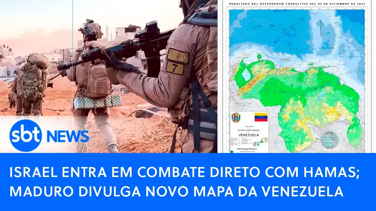 ????Brasil Agora: Israel entra em combate direto com Hamas; Maduro divulga novo mapa da Venezuela