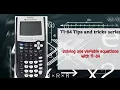 Solving equations with TI-84