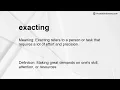 exacting Meaning