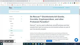 Remove clean kill Giardia and Coccidia inside your home