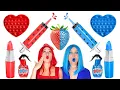 Download Lagu MAVİ KIRMIZI RENK KAPIŞMASI || 24 SAAT Sadece Tek Renkte Yemek Yeme 123 GO! FOOD