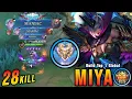Miya 28 Kills met 3x MANIAC!! Super Killing Machine!! - Bouw Top 1 Global Miya ~ MLBB