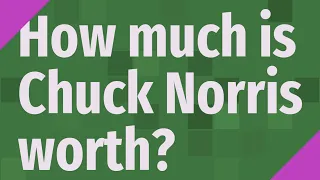 How much is Chuck Norris worth