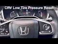 2017 - 2022 Honda CRV How to reset the tire pressure light TPMS Calibration 2020