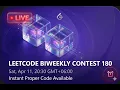 LIVE - LeetCode Biweekly Contest 180 Solve With Me DSA C