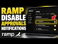 How to disable spend approvals notifications in Ramp - Full Guide