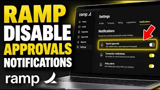 How to disable spend approvals notifications in Ramp - Full Guide