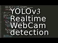 Testing YOLO v3 real time object detection with WebCam