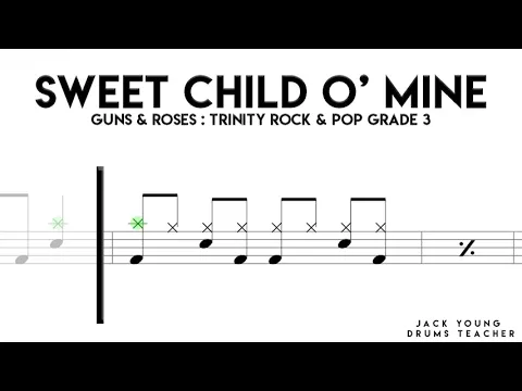 Download MP3 Sweet Child O Mine   Trinity Rock & Pop Drums Grade 3