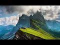 4K Relaxing Clouds & Mountains Ultra HD - Soft Peaceful Music & Nature Sounds for Deep Sleep
