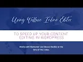 How to Use Wallace Inline Editor to Speed Up Your Site Editing