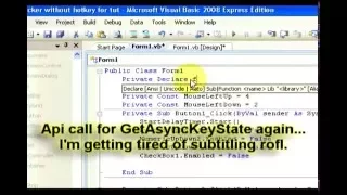 GetAsyncKeyState Hotkey Tutorial Visual Basic 2008