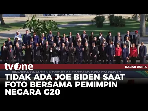Foto Bersama Pemimpin Negara G20, Kemana Joe Biden?