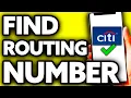 How To Find Routing Number on Citibank App EASY