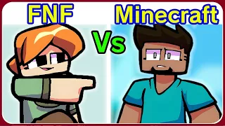 friday night funkin steve alex vs enderman dad minecraft edition fnf mod hard 