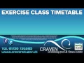 Craven Swimming Pool Fitness Centre Exercise Class Timetable