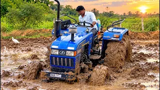 Eicher 4wd tractor working in mud | tractor videos |