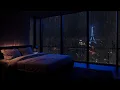 Download Lagu Rain Sound for Sleep in Dark Bedroom Space (No Ads) 🌿- Deep Sleep and Stress Relief