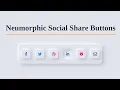 Neumorphism Social Share Buttons Neumorphism Neumorphism social Share buttons HTML CSS