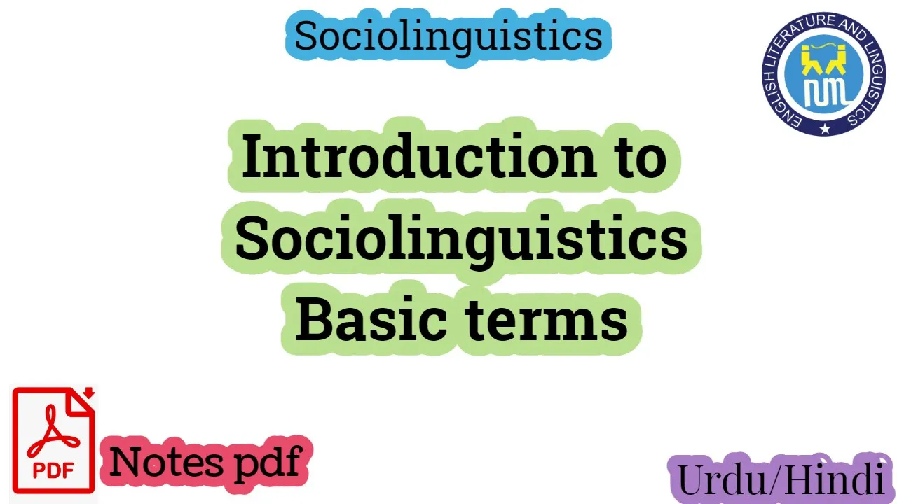 Sociolinguistics