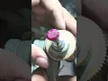 Ruby gemstone polishing