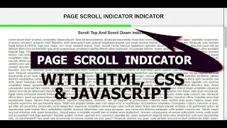 page scroll - progress bar Page Height indicator page height indicator with a progressbar