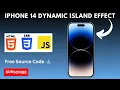 iPhone 14 Dynamic Island in html and css iPhone 14 Dynamic Island Effect iPhone 14 in html css