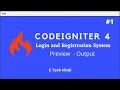 CodeIgniter 4 - Login and Registration System Tutorial Hindi