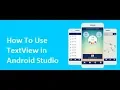 How to Use TextView Android Studio Beginners