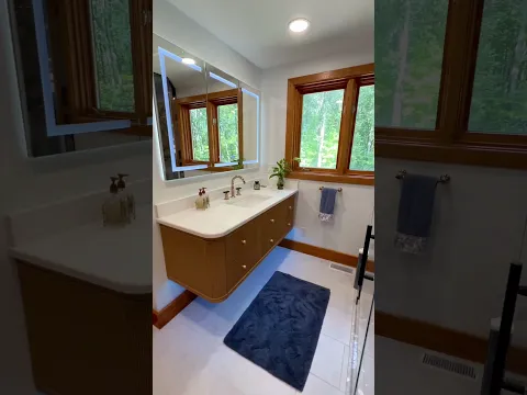 Inside one of our bathroom remodels, DeFaria Construction