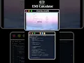 EMI Calculator Project EMI Interest Payment Tracker using HTML CSS JavaScript Canvas to Code