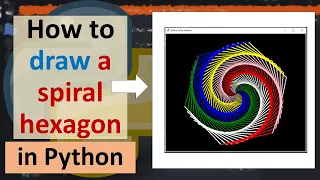 How to draw a spiral hexagon in Python using turtle graphics