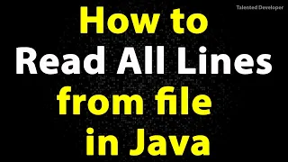 How to Read All Lines from file in Java