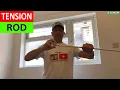 How to fit a Spring Tension Curtain Rod - Tension Rod Installation for Net Curtains and Voiles
