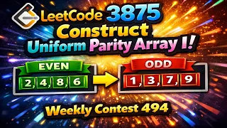 Leetcode 3875 Construct Uniform Parity Array I Weekly Contest 494