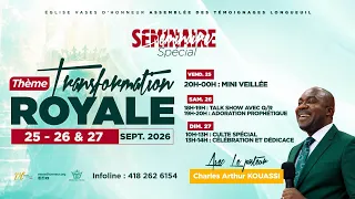 CULTE SPÉCIAL DE CÉLÉBRATION ET DE CONTEMPLATION | Pasteur Charles Arthur KOUASSI l 27/09/2026