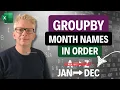 Excel GROUPBY Problem Solved Sort Months the Right Way