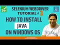 Selenium WebDriver Tutorial - How to install Java on Windows OS