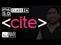 Cite tag - html 5 tutorial in hindi
