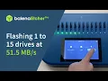 balena EtcherPro - Flashing 1 to 16 drives at 51.5 MB/s