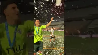 احتفال لاعبيه الزمالك بتتويج بكأس مصر العيد والعديه 